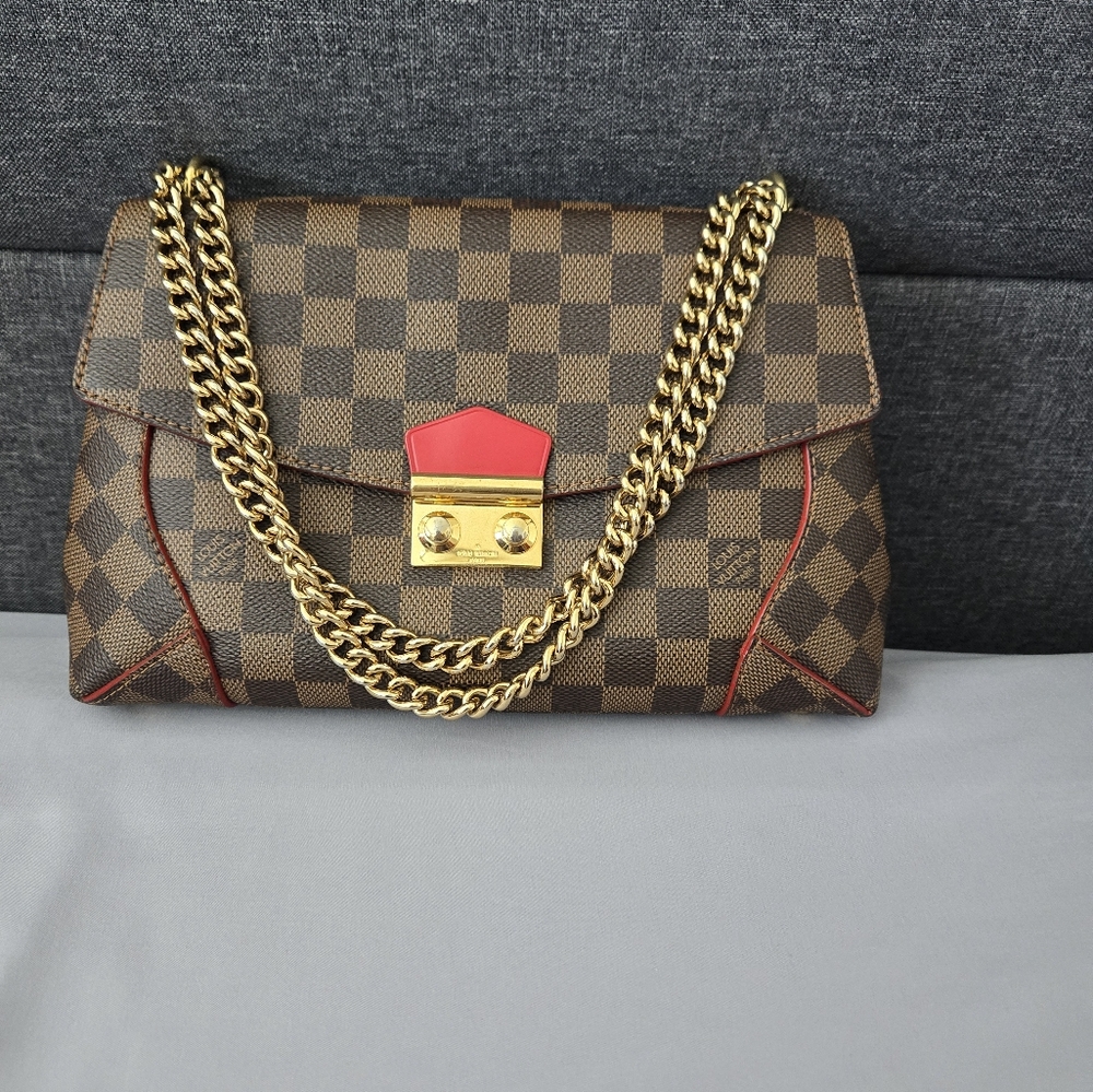 Louis vuitton caissa clutch damier ebene